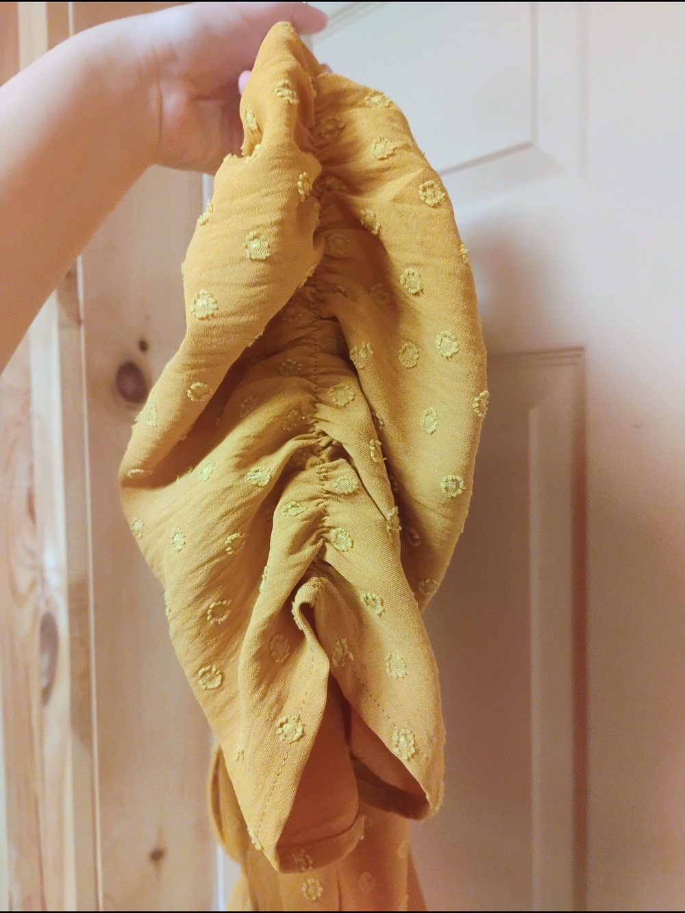 Women's Mustard Yellow Textured Blouse